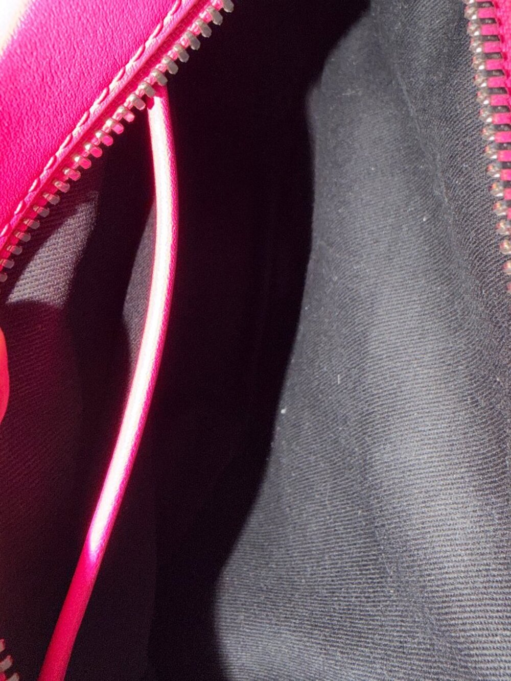 Italic Box Leather Camera Crossbody Bag in Hot Pink - Picture 5 of 11